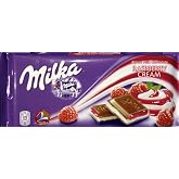 Milka Milk Chocolate with Raspberry Cream Filling -100g