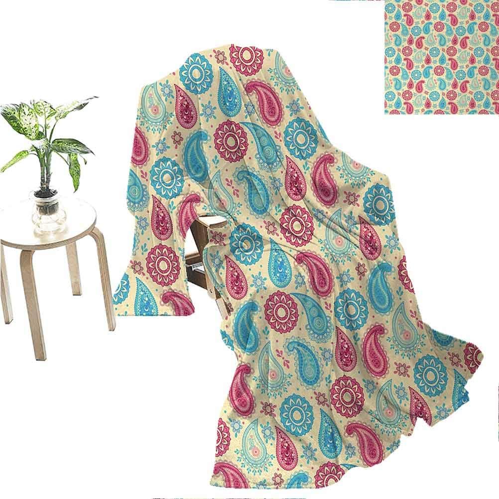 Paisley Knit Weighted Blanket Retro Style Patterns and