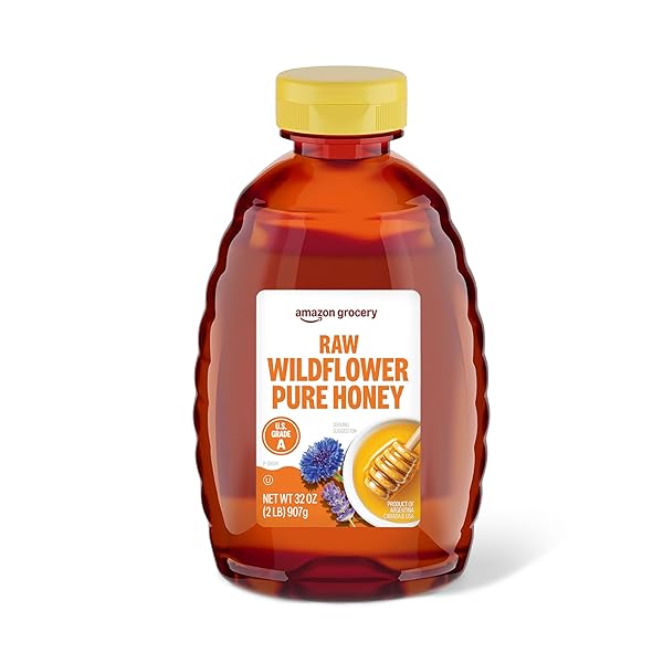 AMAZON GROCERY, RAW WILDFLOWER HONEY, 2 LB