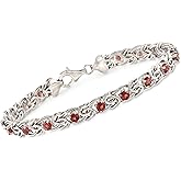 Ross-Simons Gemstone Byzantine Bracelet in Sterling Silver