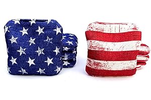SC Cornhole Games Professional Dual Sided Cornhole Bags- 16 oz 6x6 w/Premium Resin Fill - Official Tournament Slide/Stick Pro Bean Bags - Regulation/Approved