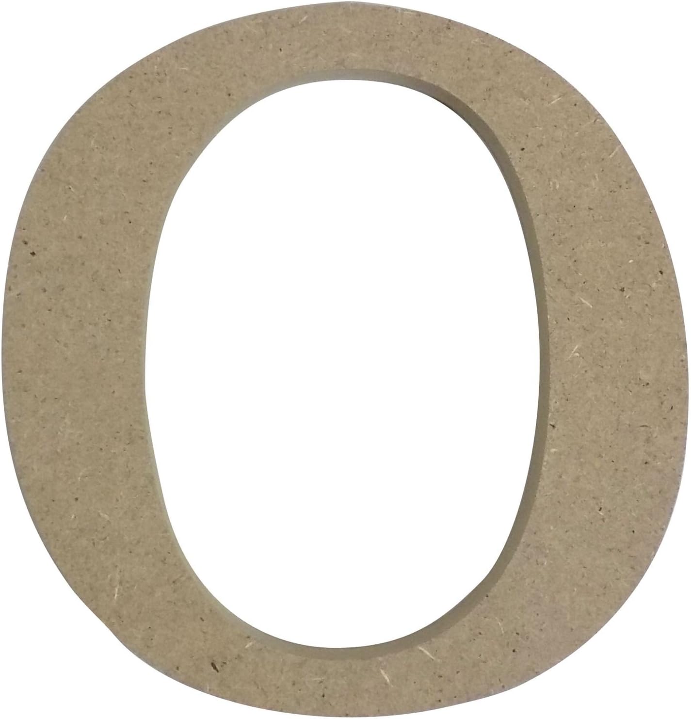 BEIGE FREE STANDING LOWER CASE LETTER 'o' WOODEN MDF H8.5CM X W8CM X D2CM
