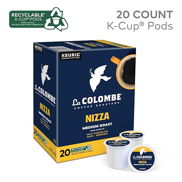 LA COLOMBE® COFFEE ROASTERS NIZZA MEDIUM ROAST COFFEE, SINGLE SERVE KEURIG® K-CUP® PODS, 20 COUNT BOX