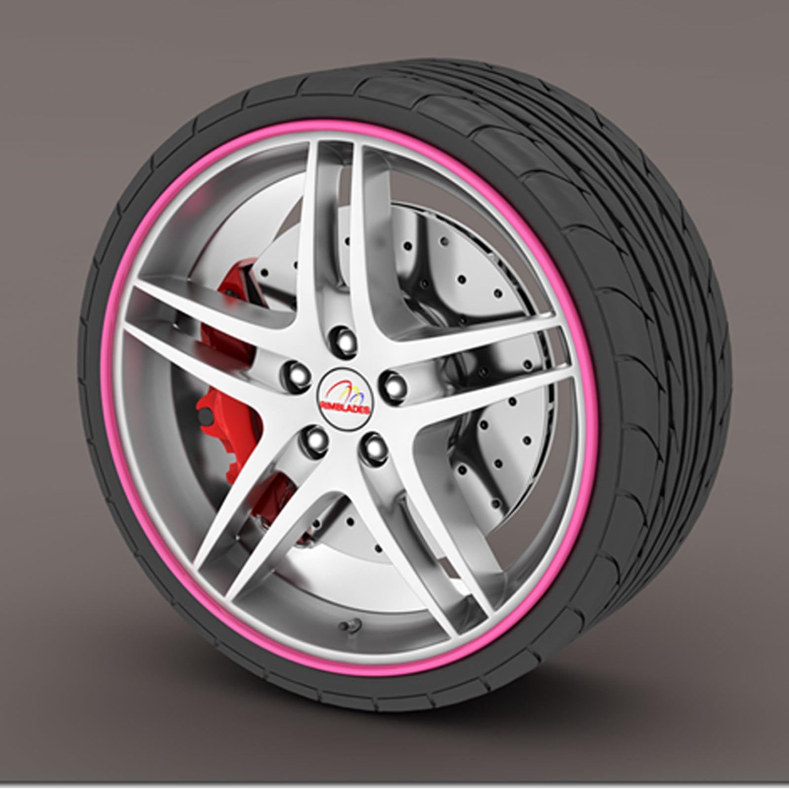 Citroen C2 Pink Rimblades Alloy Wheel Edge Ring Rim Protectors Tyres Tire Guard Rubber Moulding