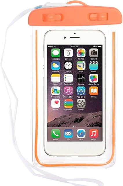 Amazon Co Jp Thebest スマホ防水ケース 全機種対応 Iphone Galaxy Xperia Aquos Arrows ファーウェイ 夜光効果 タッチパネル 超防水 オレンジ 家電 カメラ