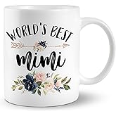 JRTW Mimi Mug, Mimi Coffee Cups Ceramic, World's Best Mimi Coffee Mug, Mimi Gifts, Mimi Gifts for Grandma, Gifts for Mimi, Best Mimi Gifts, Mimi Gifts for Christmas, Mimi Coffee Mug Gifts for Mimi