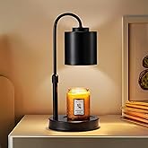 CASTLELIFE Candle Warmer Lamp with Timer & Dimmer, Height Adjustable Electric Wax Melt Warmer for Jar Candles, Gifts for Mom Home Decor, Black
