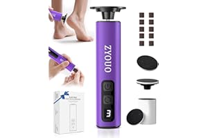 ZYOUO Electric Callus Remover for Feet, Portable 1800mAh Rechargeable, 1-9 Adjustable Speed Settings, Electric Foot File for Stable Pedicure, Nail Care, Home and Travel Use