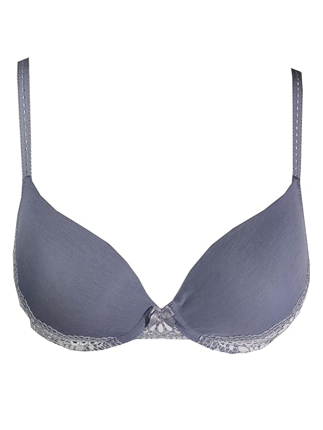 MARKS & SPENCER Ladies 38A Grey Mix White Vintage Floral Demi