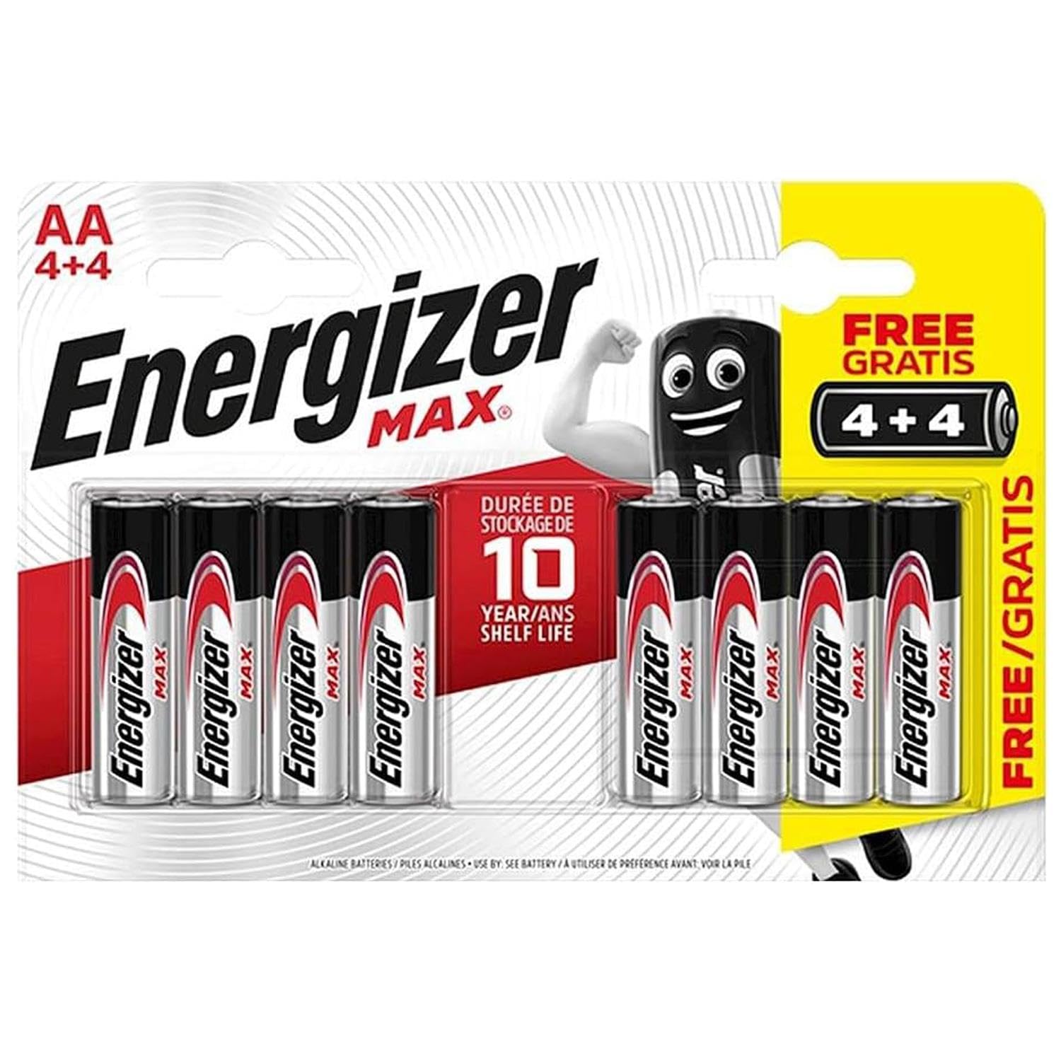 S15267 ENERGIZER AA MAX, PACK OF 4+4
