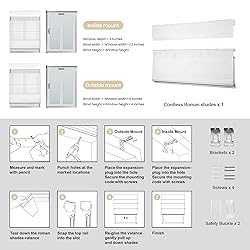 MoDanCeQ Blackout Light Filtering Cordless Top Down