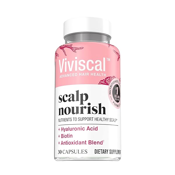 VIVISCAL SCALP NOURISH SUPPLEMENT, BLEND OF NUTRIENTS FOR SCALP HEALTH & HAIR FOLLICLES, FORTIFY HAIR’S NATURAL BEAUTY, FOUNDATION FOR HEALTHY HAIR GROWTH VITAMINS, 30CT – 1 MONTH