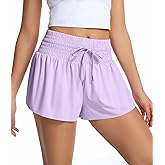OVESPORT Women's 2-in-1 Athletic Shorts Liner Pockets Tennis Skort High Waisted Athletic Running Skorts Gym Yoga Workout