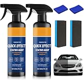 2PCS Advanced Car Quick-Acting Coating Agent Spray, Car CoatingSpray, Car Scratch Wax Polish Spray Waterless Wash, DurableCar ShineSpray, Oil Film Emulsion Glass Cleaner