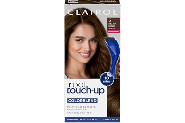 Clairol Clairol Root Touch Up Permanent Hair Dye, 5 Medium Brown, Pack of 1 | By Nice'n Easy , 100% Gray Cover