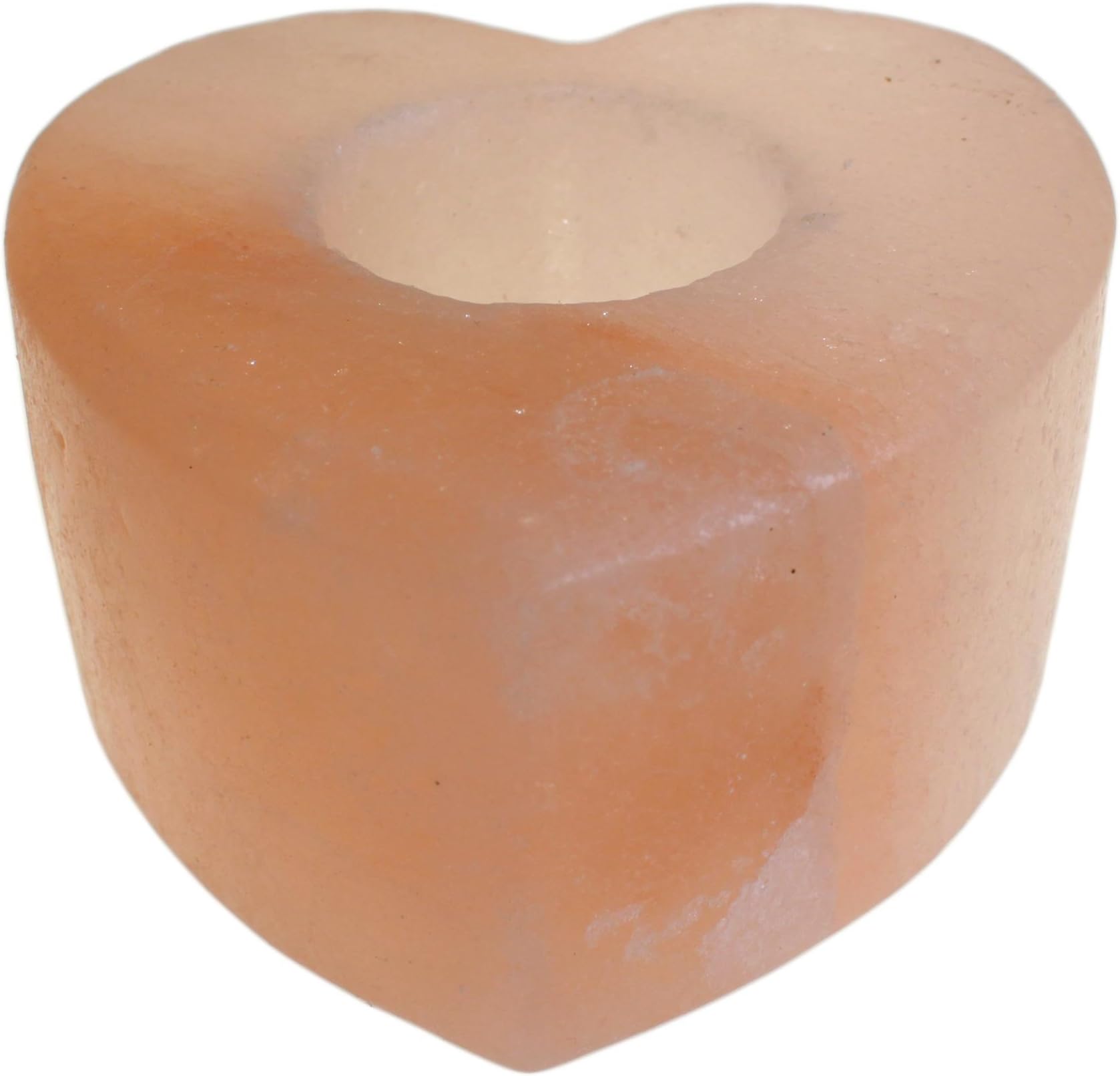 Ancient Wisdom Himalayan Salt Candle Holder Heart Shaped Size Med (Salt-31)