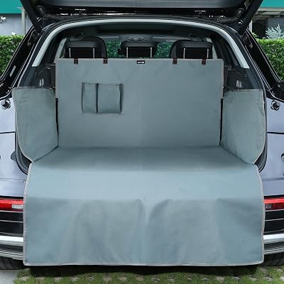 KYG Car Boot Liner with Bumper & Side Protection 184x105x38cm Grey