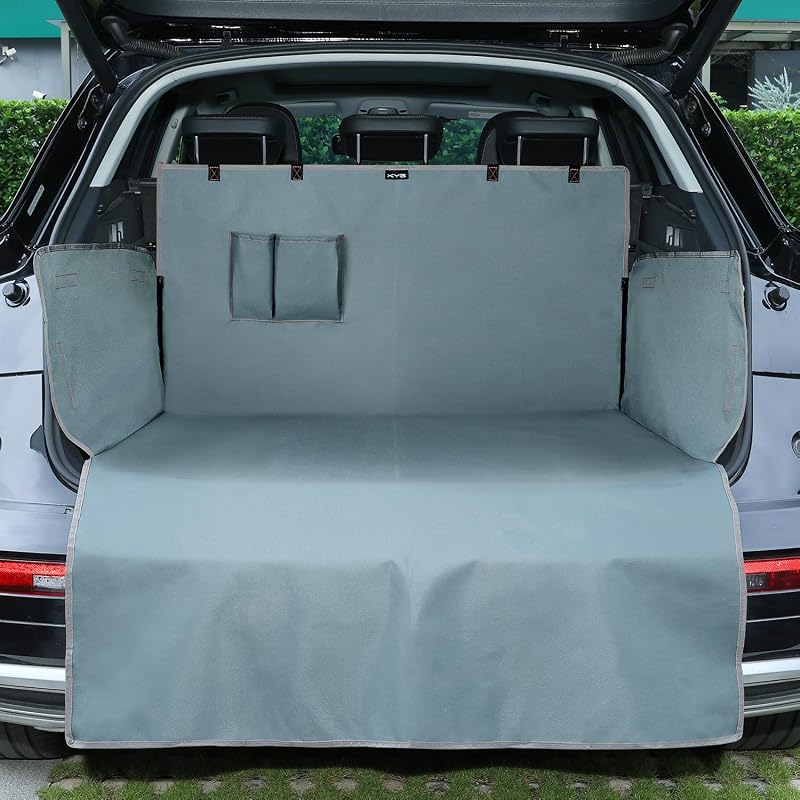 KYG Car Boot Liner with Bumper & Side Protection 184x105x38cm Grey