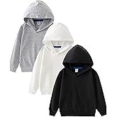 GFQLONG 3 Pack Toddler Lightweight Hoodie Sweatshirt, Kids Boys Girls Sports Long Sleeve Pullover Tops
