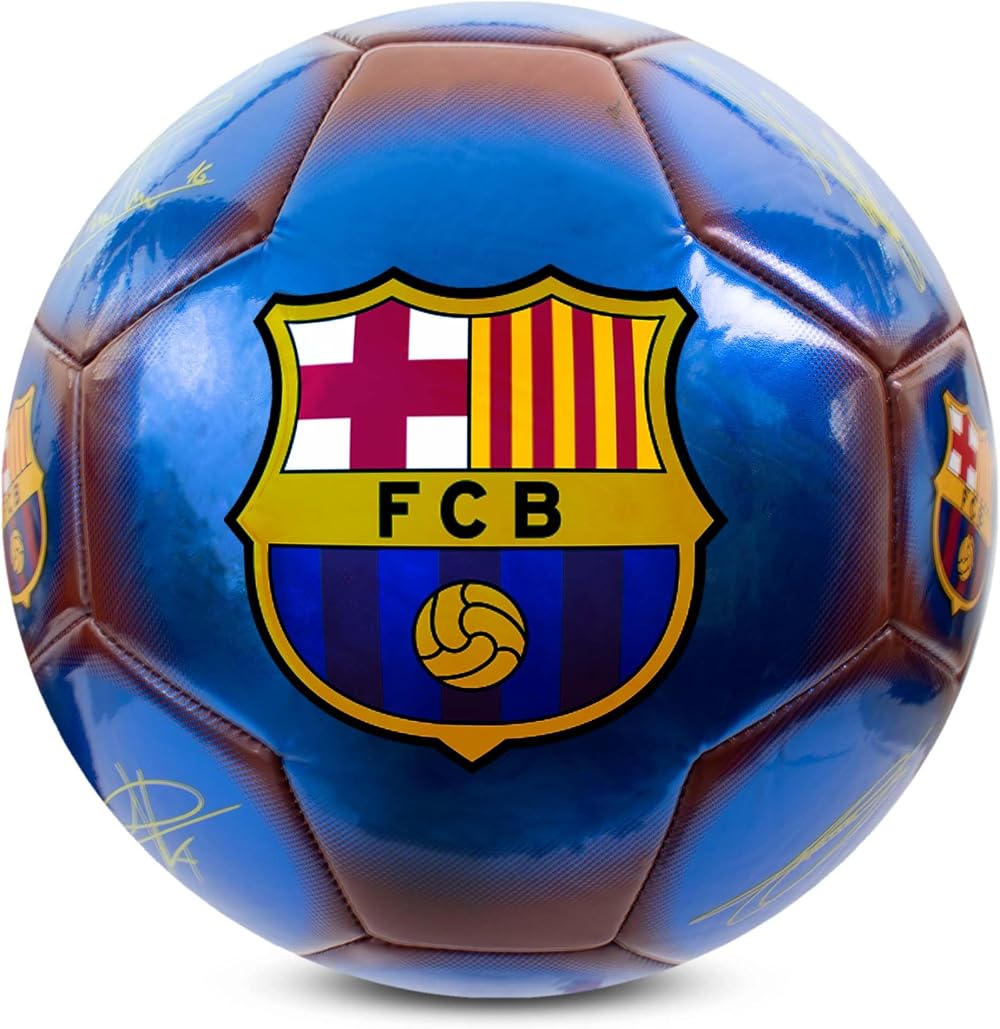 Hy-Pro FC Barcelona Official Signature Football Size 5 with Metallic Finish