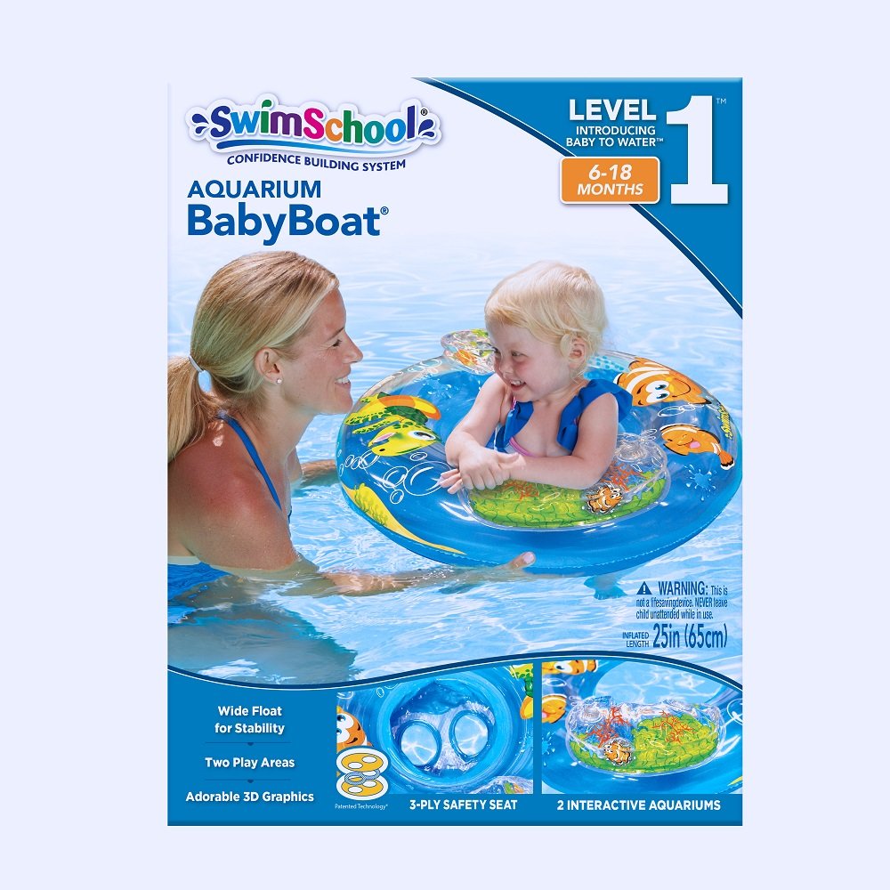 SwimSchool The Lil Throne Baby Pool Float Novelty Baby Boat Baby Floats