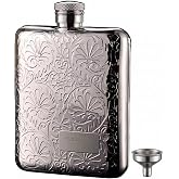 Octaville flasks for liquor Suitable for groomsmen Events Father's Day(A) | Hip Flask with Gift Box Premium Leather Men, Groomsmen, Dad birthday gift