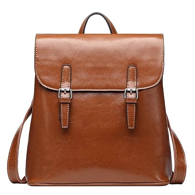 HESHE Brown Leather Backpack Heshe | Bags | Heshe Maroonred Backpackpurse | Poshmark main image 4