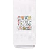 bitCNY Wildflower Christian Kitchen Towels, Floral Christian Dish Tea Towels for Kitchen Decor,Religious, Faith, God, Watercolor Christian Decorative Hand Towels for Bathroom Decor, 16x25 Inch