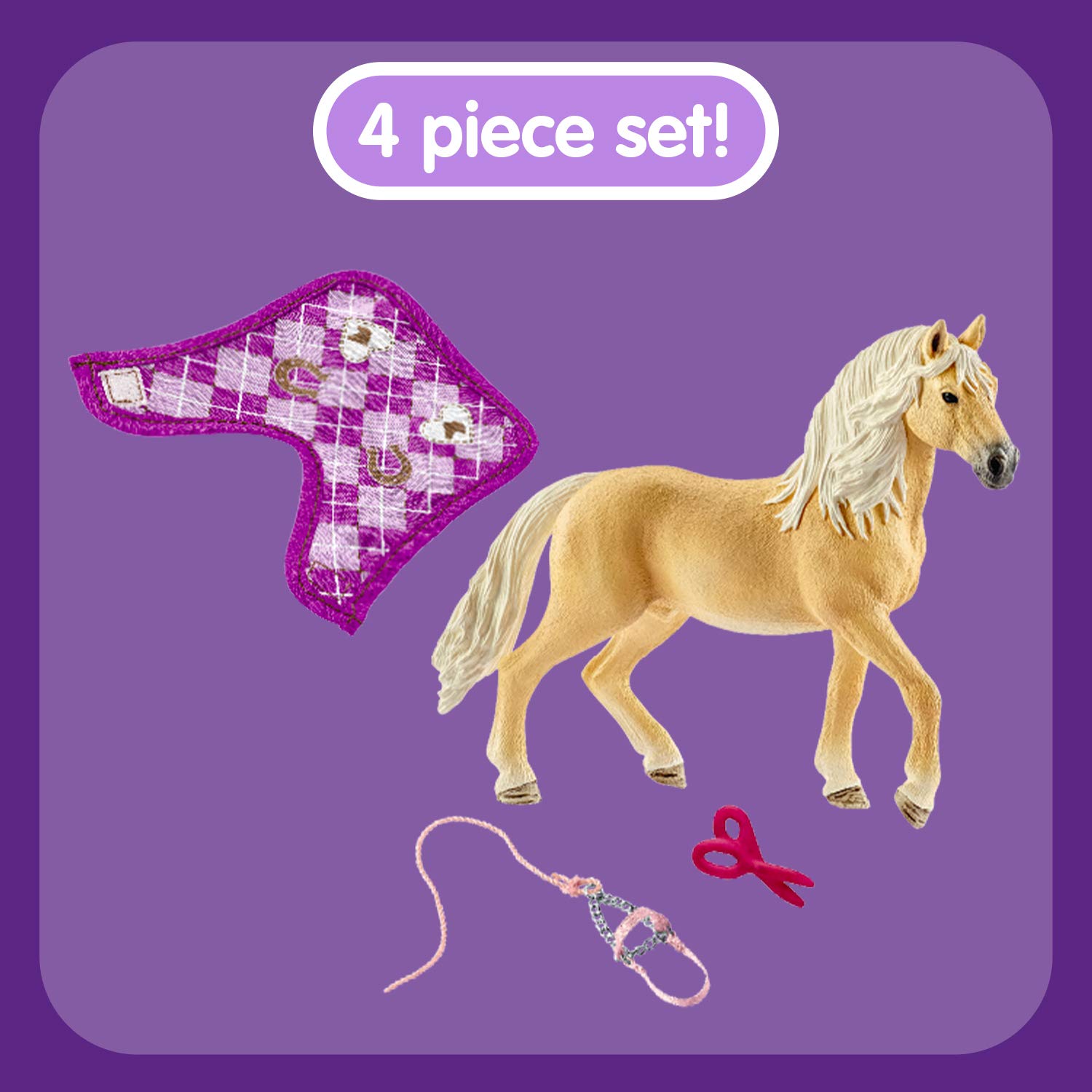 Schleich Horse Club, Horse Toys for Girls and Boys, Sofia's Fashion Creation Horse Set with Horse Figurine and Accessories, 3 Pieces, Ages 5+