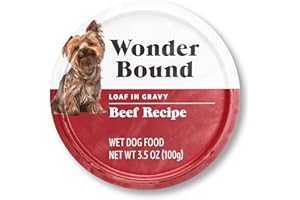 Amazon Brand - Wonder Bound Small Breed Wet Dog Food, Beef Recipe, Loaf in Gravy, 3.5 Ounce (Pack of 12)