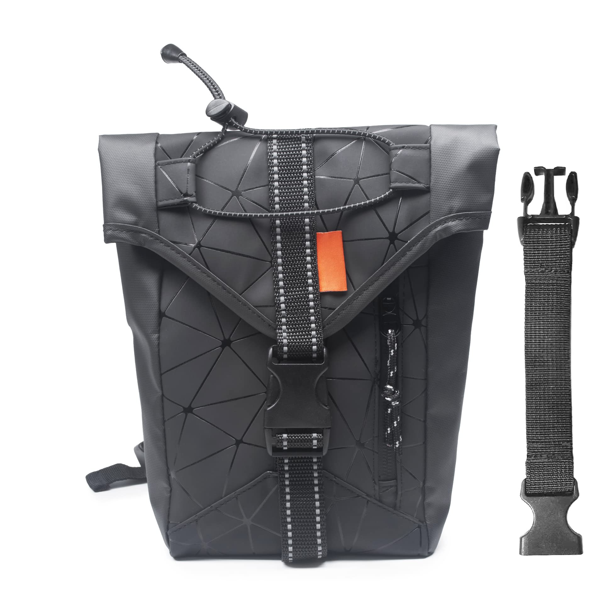 QIYUANT Waterproof Leg Bag Thigh Bag Fashion Motorcycle Bag Leg Hip Belt Bag Cycling Hiking Riding Campping Tactical Motorcycle Hip Bag, Geometry Extended Belt, 24cm x 15cm x 7cm