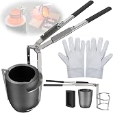 CANALHOUT 6kg Crucible Tongs Set for Metal Melting &amp; Jewelry Casting | 2-in-1 Lifting &amp; Pouring Tong w/Spouted Graphite Crucible, Ingot Mold &amp; Gloves, for Jewelers, Blacksmiths &amp; DIY Casters