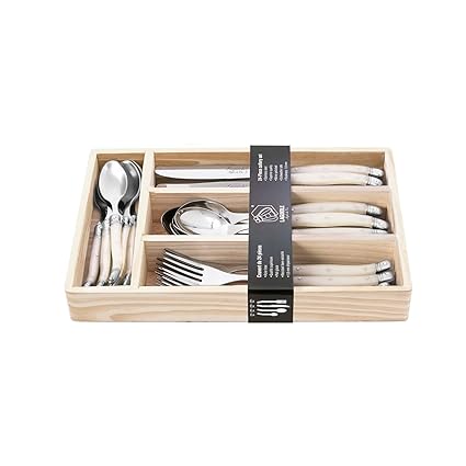 Laguiole Style de Vie Besteckset Premium Line, 24-teilig, Perle