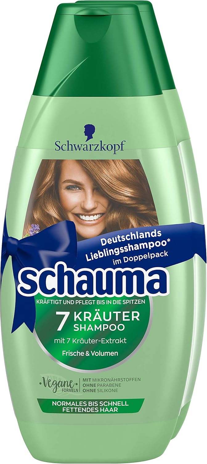 Schwarzkopf FOMA Shampoo, Pack of 2, 7 Herbs, 1 x 800 ml, 800 ml (Pack of 1)