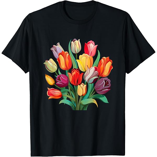 Amazon.com: Tulip Bouquet on Tulip T-Shirt : Clothing, Shoes & Jewelry
