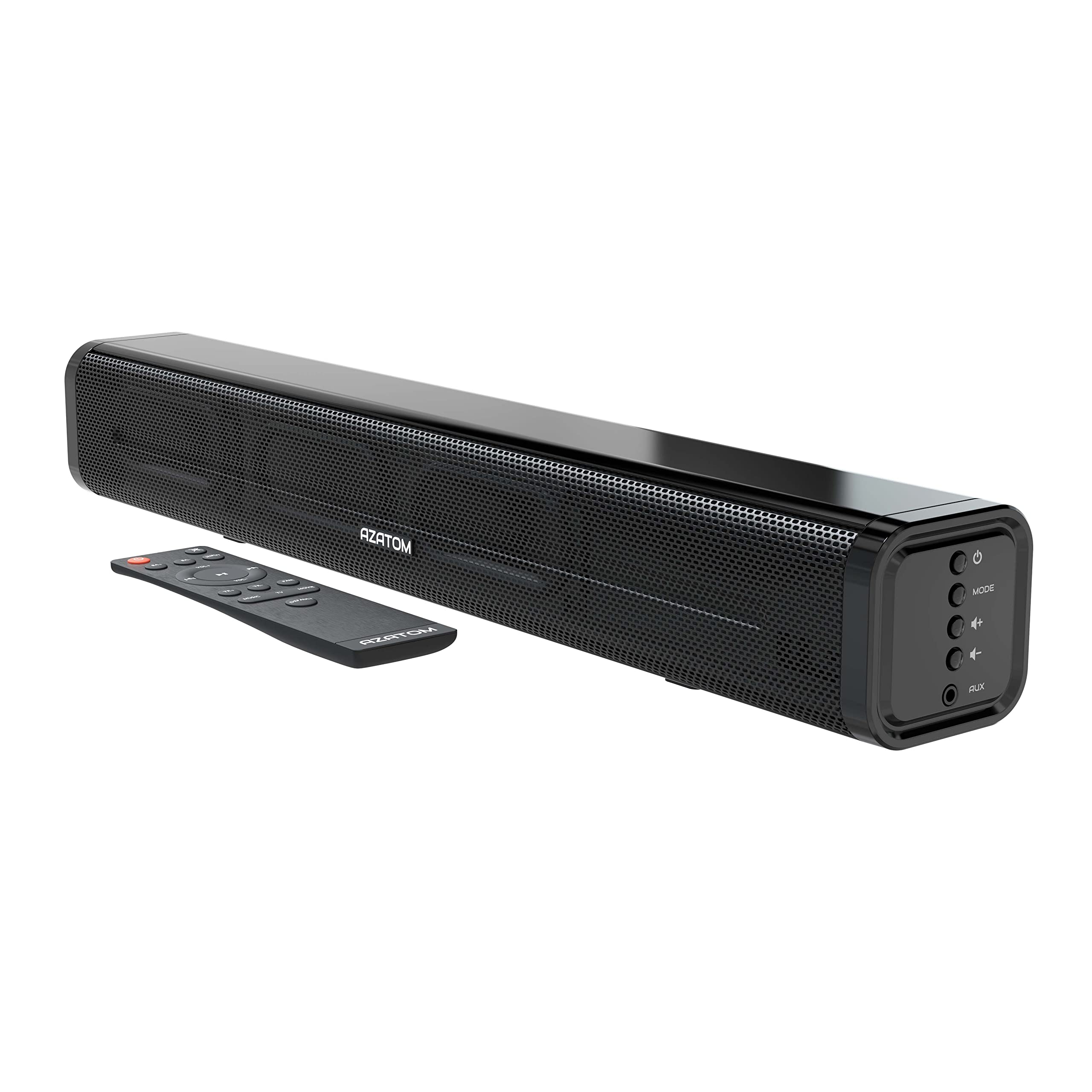 AZATOM Gaming Soundbar with Wireless Bluetooth ideal for Gamers, TV, Movies and PC Computers, Powerful 50W sound, Remote Control, Optical, AUX cables included