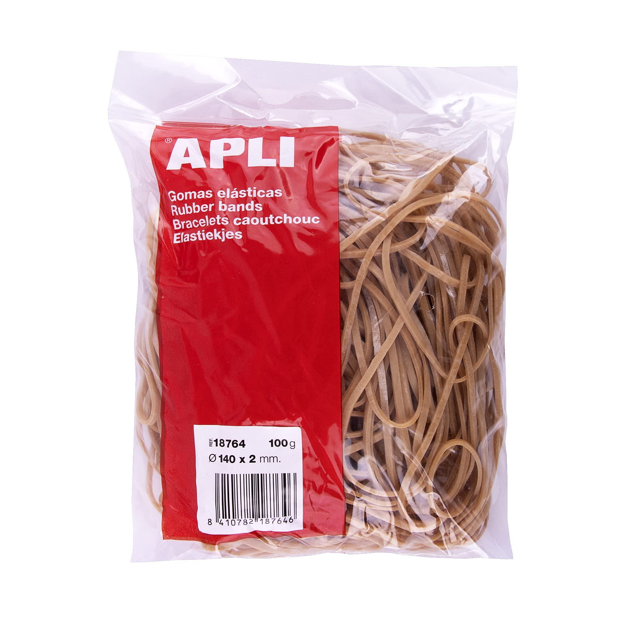 APLI 18764 - Elastic Bands 14 cm in 100 g Bag