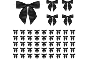 50Pcs Pre-Tied Satin Ribbon Twist Tie Bows, 4.5" Twist Ties Gift Bows, Gift Wrap Bows Ribbon Bows for Craft DIY Candy Bags Ch