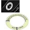 Acouto Ignition Switch Decoration Ring Car Motorcycle Luminous Ignition Start Stop Switch Key Hole Ring Circle Cover Trim Universal Ignition Ring in The Dark