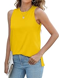 Basic Tank Tops for Women Casual Summer Crewneck
