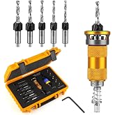 WildBossy Countersink Drill Bit Set with Depth Stop, 12PCS for Wood | 12PCS countersink bit set for wood and plastic with quick depth adjustment, hex shank bits, PH2 bits and storage case
