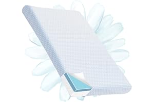 DIBAKO Pack N Play Mattress, Dual Sided Memory Foam Playpen Pack and Play Mattresses, 38"x26" Mini Crib Mattress Playard Mattress with Machine Washable Cover for Infants, Baby and Toddler Bed