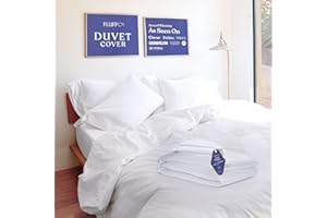 Fluffco Queen Size Luxury Duvet Cover - Hotel Collection Bedding Duvet Covers - Made from 100% Cotton - Zipper Enclosed Quilt Cover with Cooling Effect - Machine Washable White Bedspread - 91" x 91"