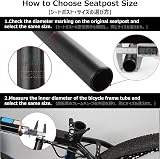 Azarxis Bike Seat Post 25.4 27.2 28.6 30.4 30.8 31.6 x 350mm Aluminum Alloy view 5