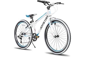 JOYSTAR Lubbock 20 24 Inch Kids Bike for Boys & Girls Ages 7-12 Years Hardtail Mountain Bike for Kids with 1-Speed/7-Speed Drivetrain, White Wall Knobby Tires, Kids' Bicycle