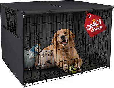 Explore Land 42 Inch Dog Crate Cover Heavy Duty Universal Fit Black