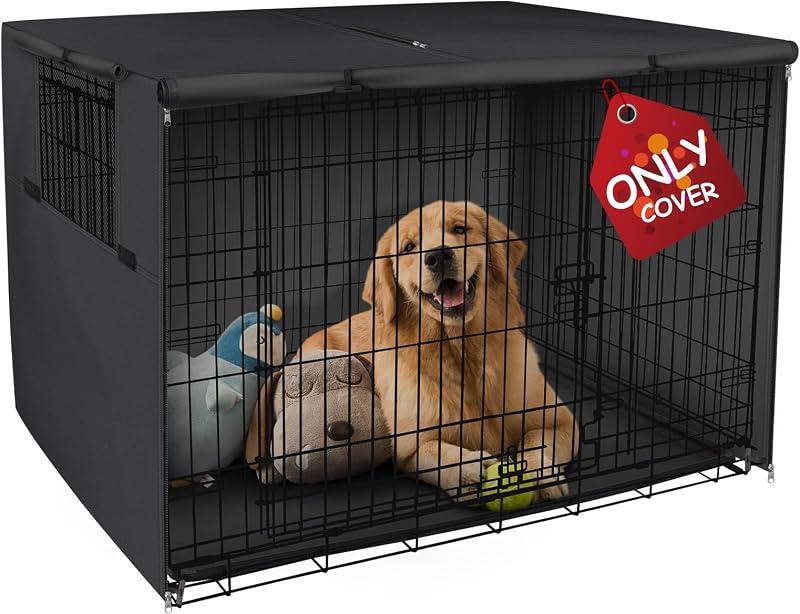 Explore Land 36 Inch Dog Crate Cover Universal Fit Polyester Black