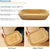 DOLAB 200 Pcs Air Fryer Liners Disposable Parchment Paper Non-Stick view 6