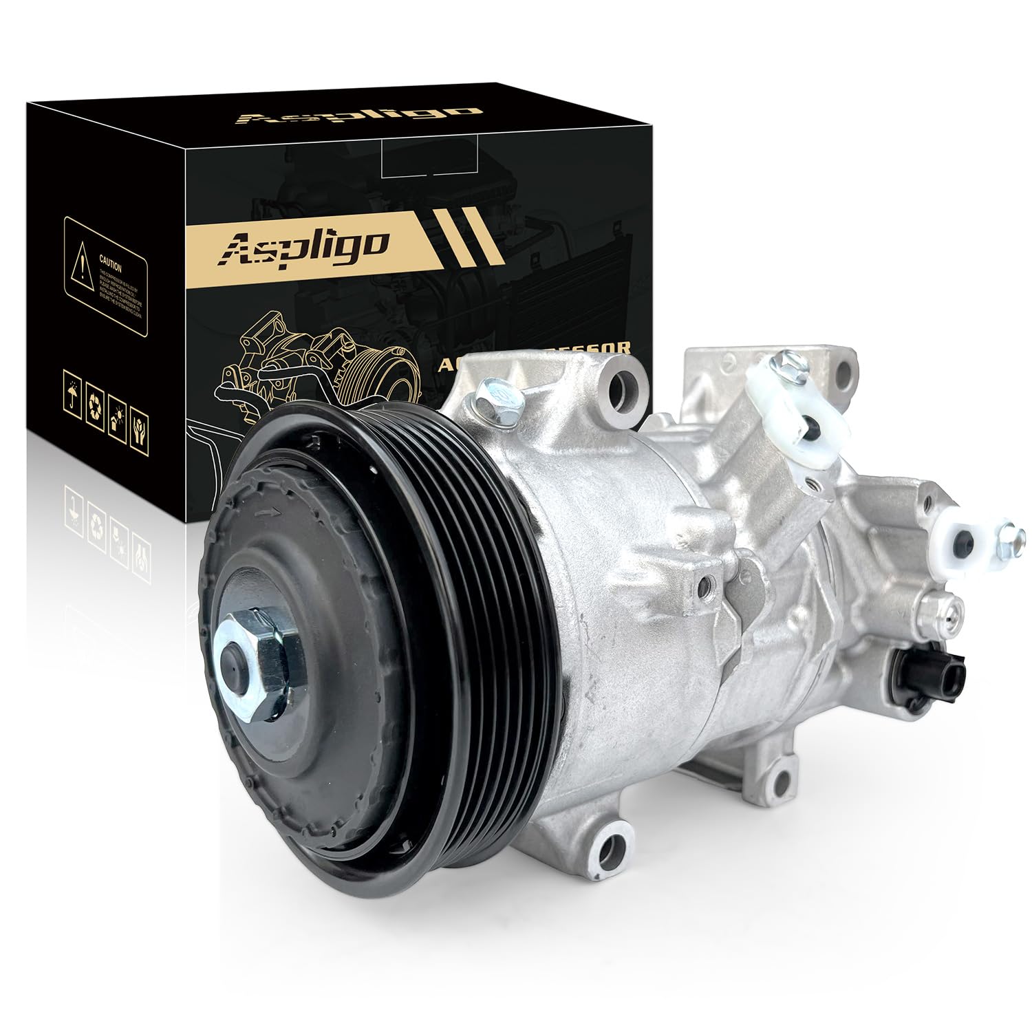 Photo 1 of ***FOR PARTS/MISSING ASSEMBLY PIECES*** Aspligo Air Conditioner AC Compressor Fits for Toyota Corolla 1.8L 2014-2022, Corolla iM 1.8L 2017-2018, with A/C Clutch, CO29198C AC Compressor, Replaces 88310-02850, 88310-02851