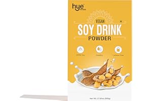 HYE FOODS Vegan Soy Drink Powder | 49% Protein | Unsweetened | 17.06 Oz (500g)